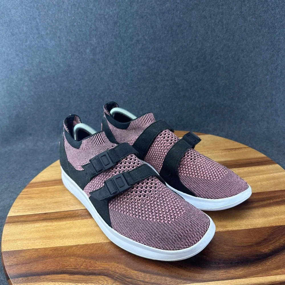 Nike Air Sock Racer Ultra Flyknit Mens 11 Pink Black Buckle Sneakers 898022-003